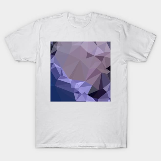 Dark Byzantium Purple Abstract Low Polygon Background T-Shirt by retrovectors